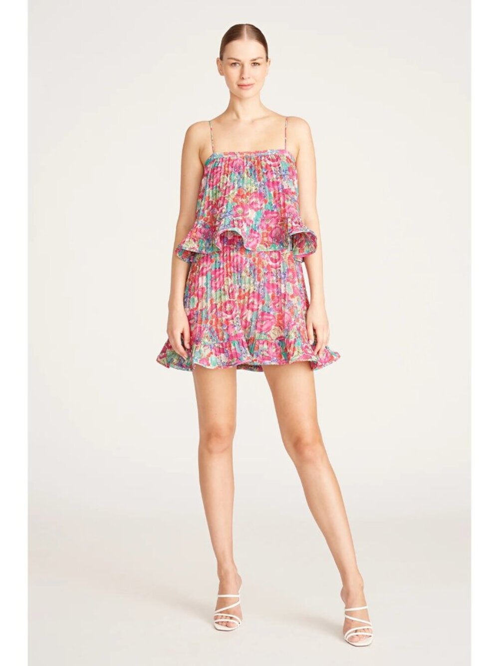 Kate Pleated Mini Dress AMUR Size 8 - Picture 4 of 7